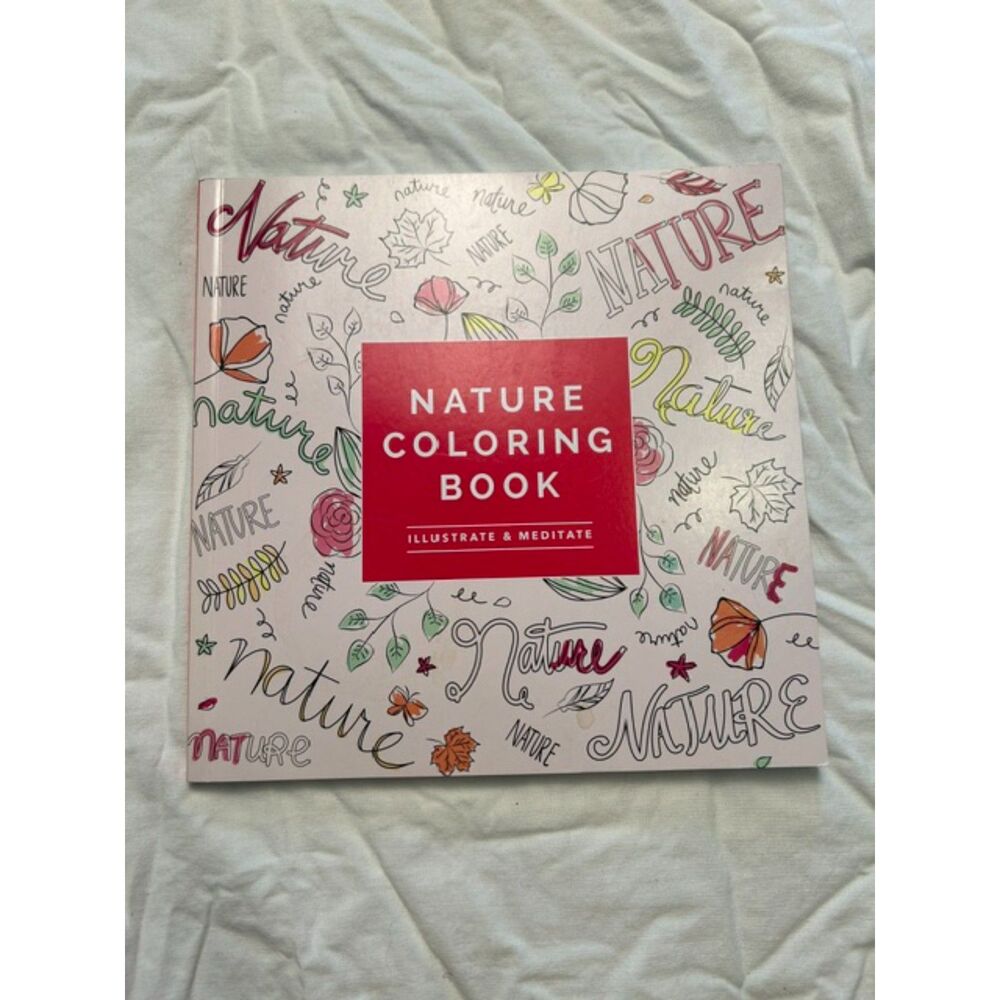 FabFitFun Nature Coloring Book Adult Illustrate & Meditate Unused  8763